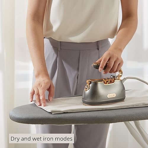 Miniatura 3 de SALAV Retro Edition - Paquete de vaporizador y afeitadora de hierro y tela y rodillo de pelusa, titanio