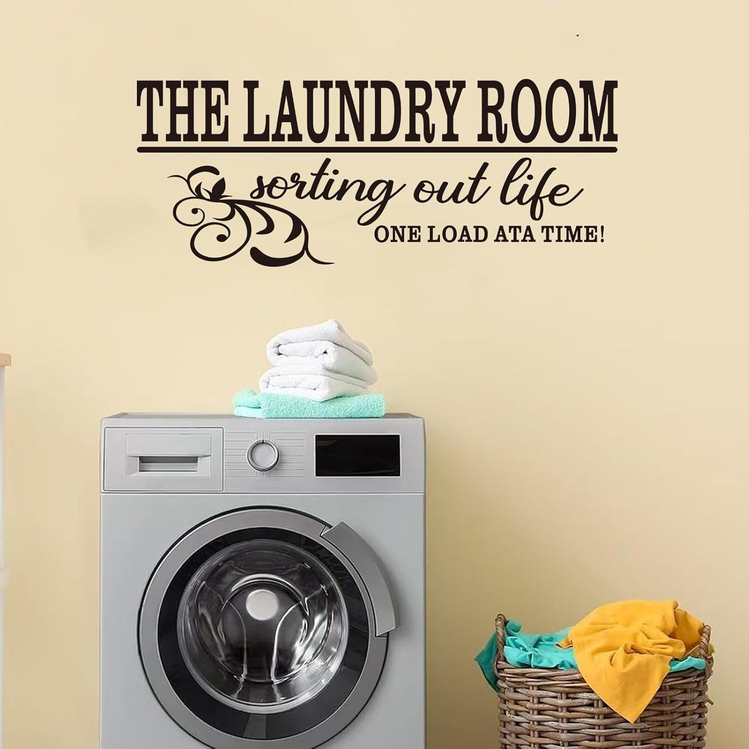Laundry Room Quotes Wall Stickers: Funny Washer Positive Vinyl Art Wall Decals for Restroom Laundry Family Wall Decor - Laundry Room 41" X 16"