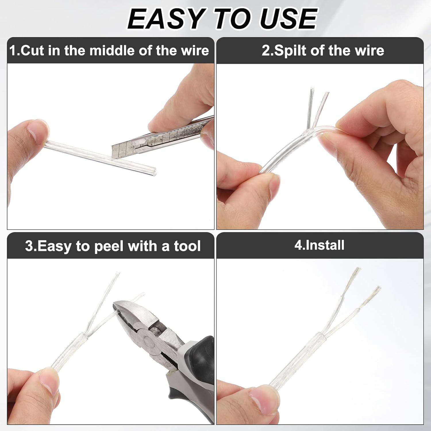 MECCANIXITY PVC Covered Wire 2 Core Sheath Power Cord 18AWG 30m/98.4ft, Electrical Cable for LED Lamp Wire Audio Cable Speaker Line Clear