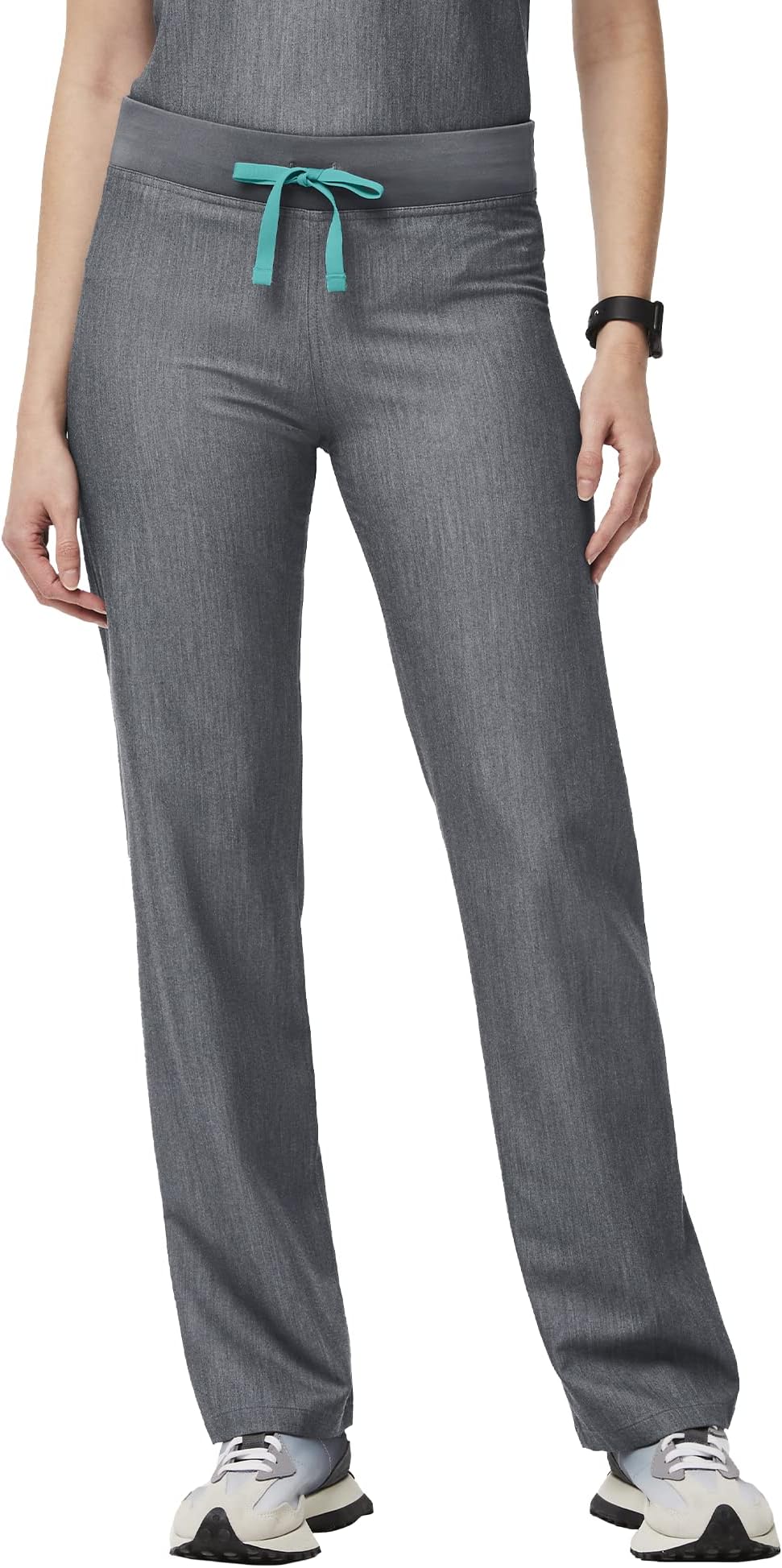 Livingston Basic Scrub Pants for Women — Yoga Waistband, 2 Pockets, Classic Straight Leg Fit
