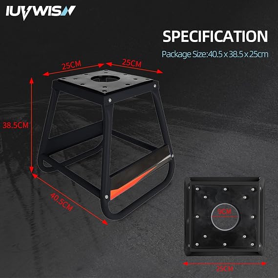 Dirt Bike Stand Motorcycle Lift Panel Stand Maintenance Detachable Anti Slip Heavy Duty Universal Stand for Most Motorcycles Motocross Dirt Bike Dual Sport Enduro Black