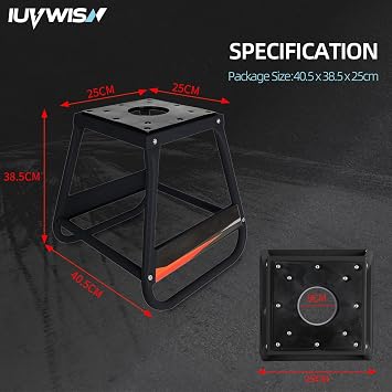 Dirt Bike Stand Motorcycle Lift Panel Stand Maintenance Detachable Anti Slip Heavy Duty Universal Stand for Most Motorcycles Motocross Dirt Bike Dual Sport Enduro Black