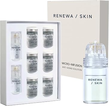 RenewaSkin Micro Infusion Facial System | Each applicator infuses 1 serum into skin 4 serums for topical use between treatments complete at-home facial care kit