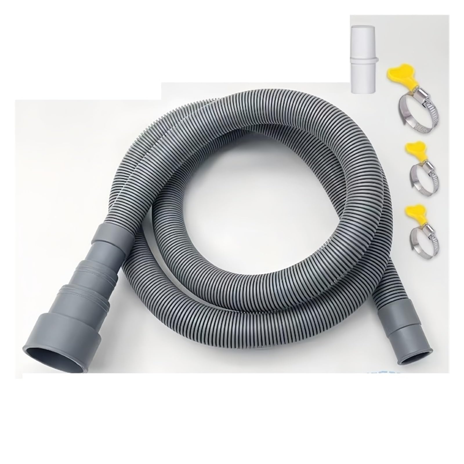 Bgnehrfl One Color Washer Drain Hose, Washing Machine Drain Hose Pipe Waste Extension With Clamps Set Wash Accesories