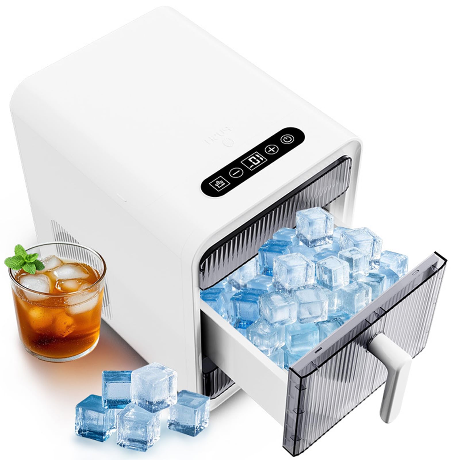Macchina per il ghiaccio portatile autopulente, piccola e silenziosa per casa, bar, cucina, campeggio