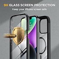 Vista 947 de Miracase - Funda magnética para iPhone 13 Pro Max de 6.7 pulgadas (compatible con MagSafe), transparente, completo, protector de pantalla de vidrio
