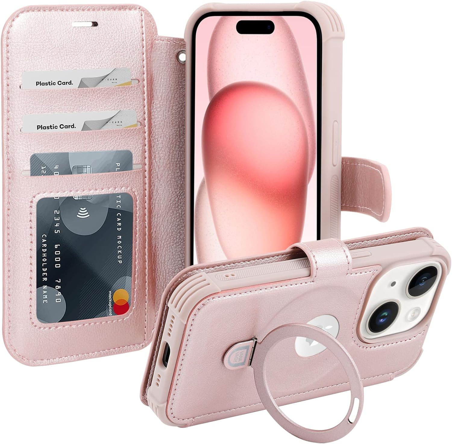 Pouzdro VANAVAGY iPhone 15 růžové - bazar