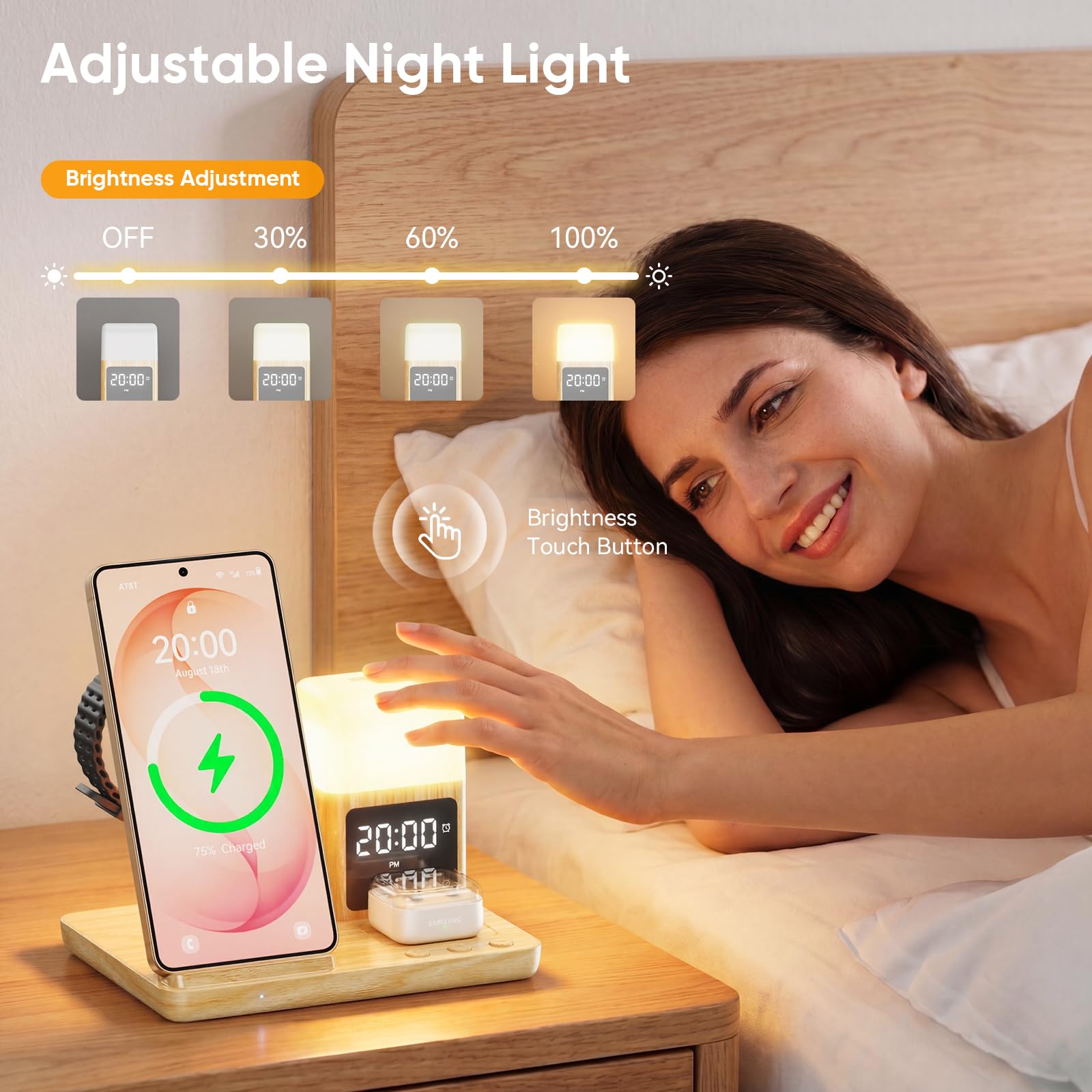 Stazione di ricarica induttiva per Samsung - 3 in 1 Wireless Charger