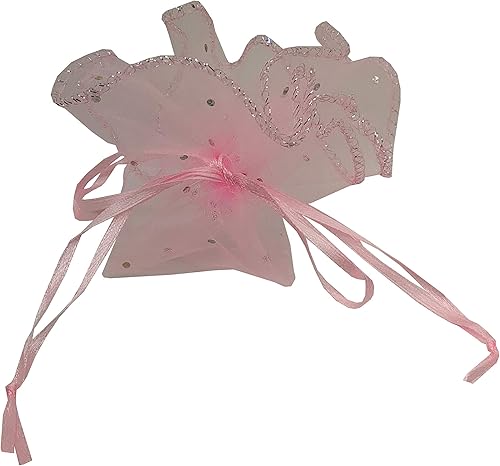 Miniatura 3 de Ankirol 100 bolsas de organza transparente con cordón redondo de organza para joyas, bolsa de dulces de 10.2 in10.2 pulgadas de diámetro para