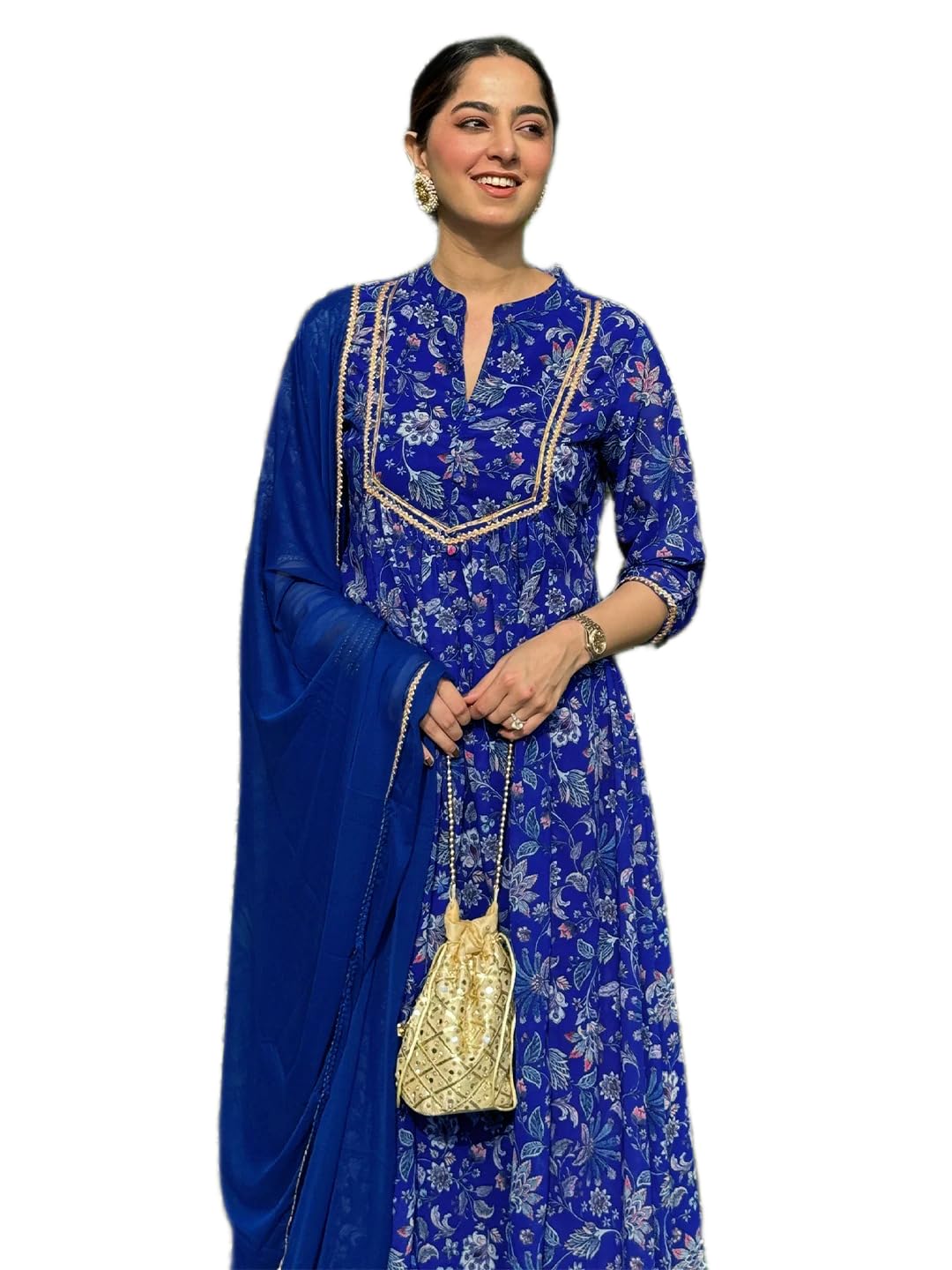 Women Embroideried ethnic kurta pallazo dupatta set(AZ 3039 BLUE ETHNIC SET)-picture-41