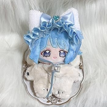 Amazon.co.jp: ぬい おまんじゅう ヘッドドレス 猫耳 ハンドド ブルー