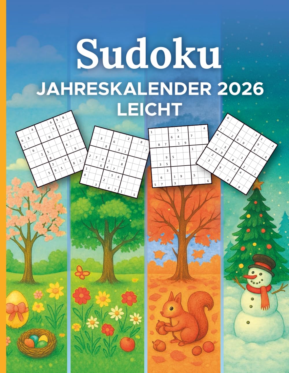 Sudoku Jahreskalender 2026 Leicht: Rätselbuch für Erwachsene mit 365 datierten Sudokus - Für Anfänger