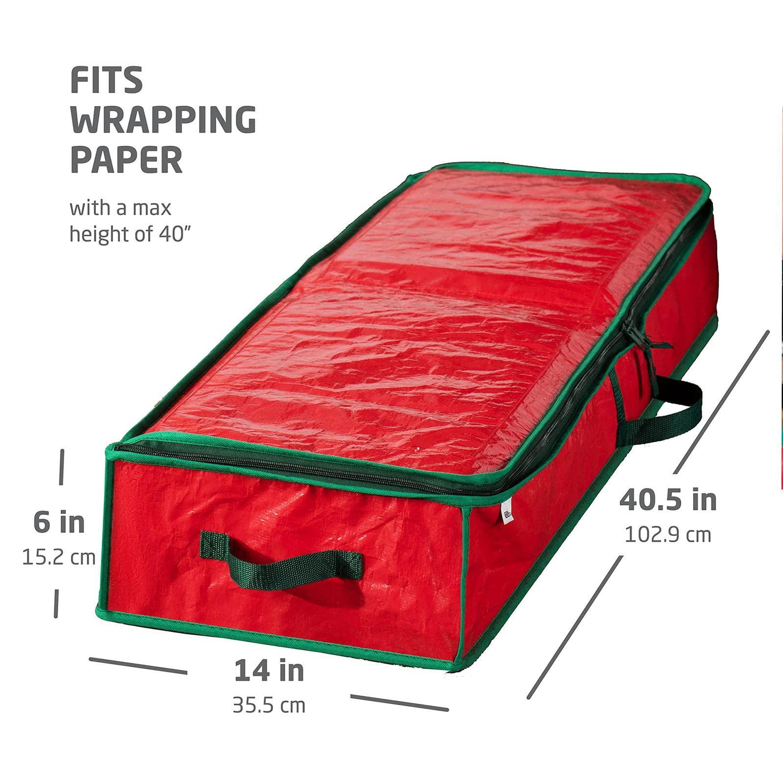 Geschenkpapier-Aufbewahrungstasche, Weihnachtsdekoration, großes Fassungsvermögen, Rot, 3 Stück