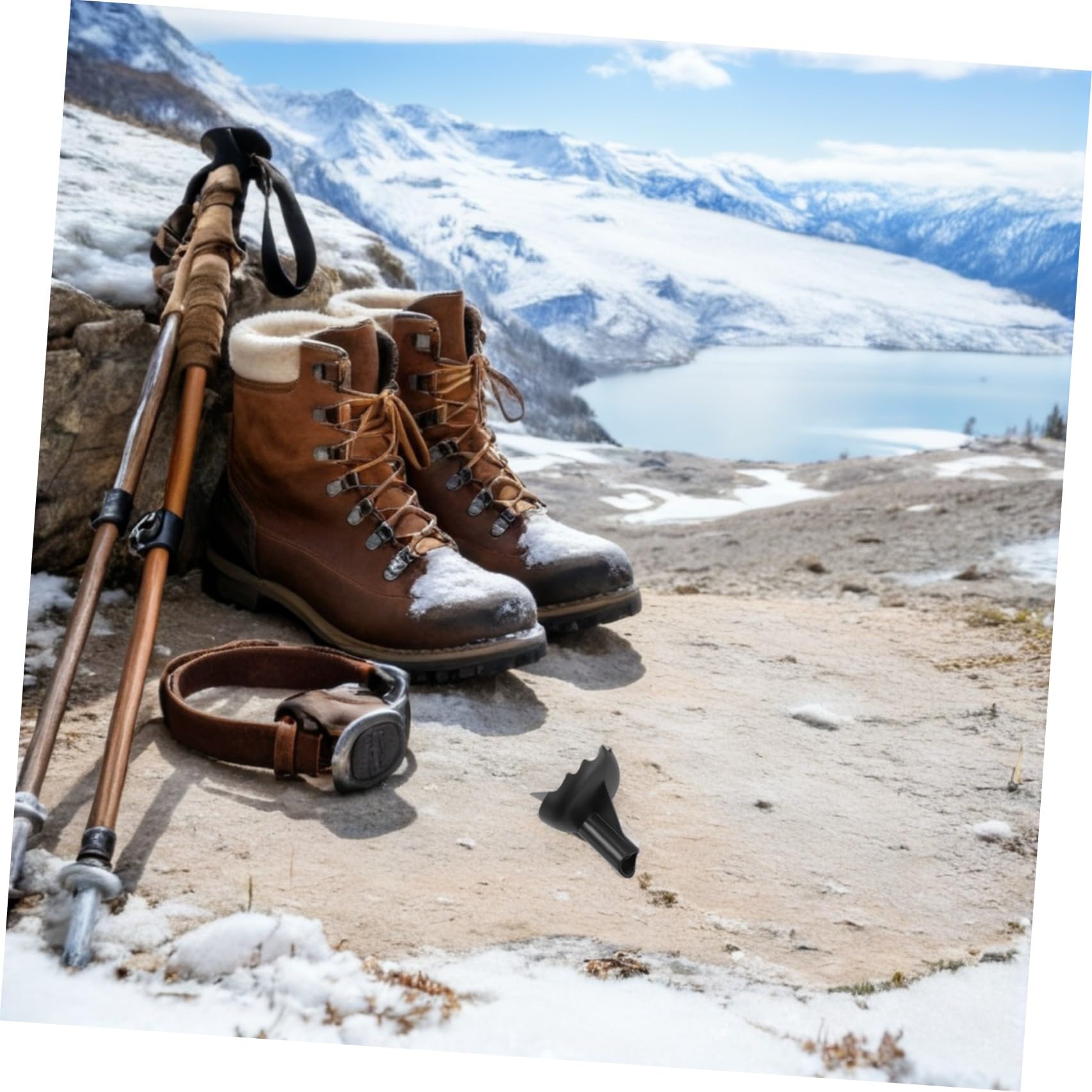 4 Stück Ersatzspitzen Satz aus Wolframstahl für Trekkingstöcke und Skitouren rutschfest und Geräuschreduzierend Robuste Nylon Spitzenschützer für Felsen und Outdoor Oberflächen