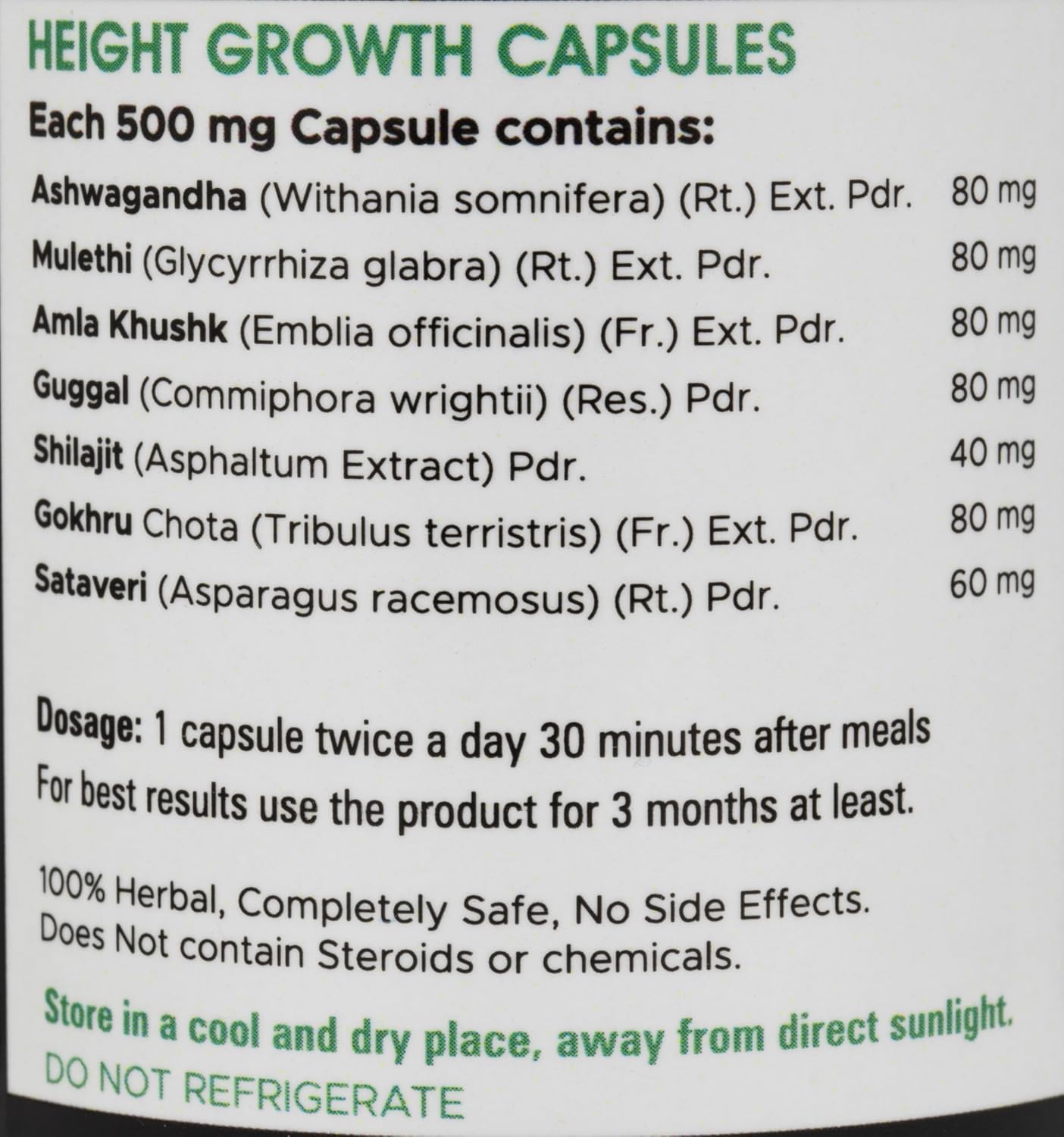 Height Growth Capsules for Kids, Teens & Adults | 30 Capsules Pack | Daily Nutritional Supplement | Supports Bone & Nutritional Health | Easy-to-Take Height Increase Capsules — Amazon image 6