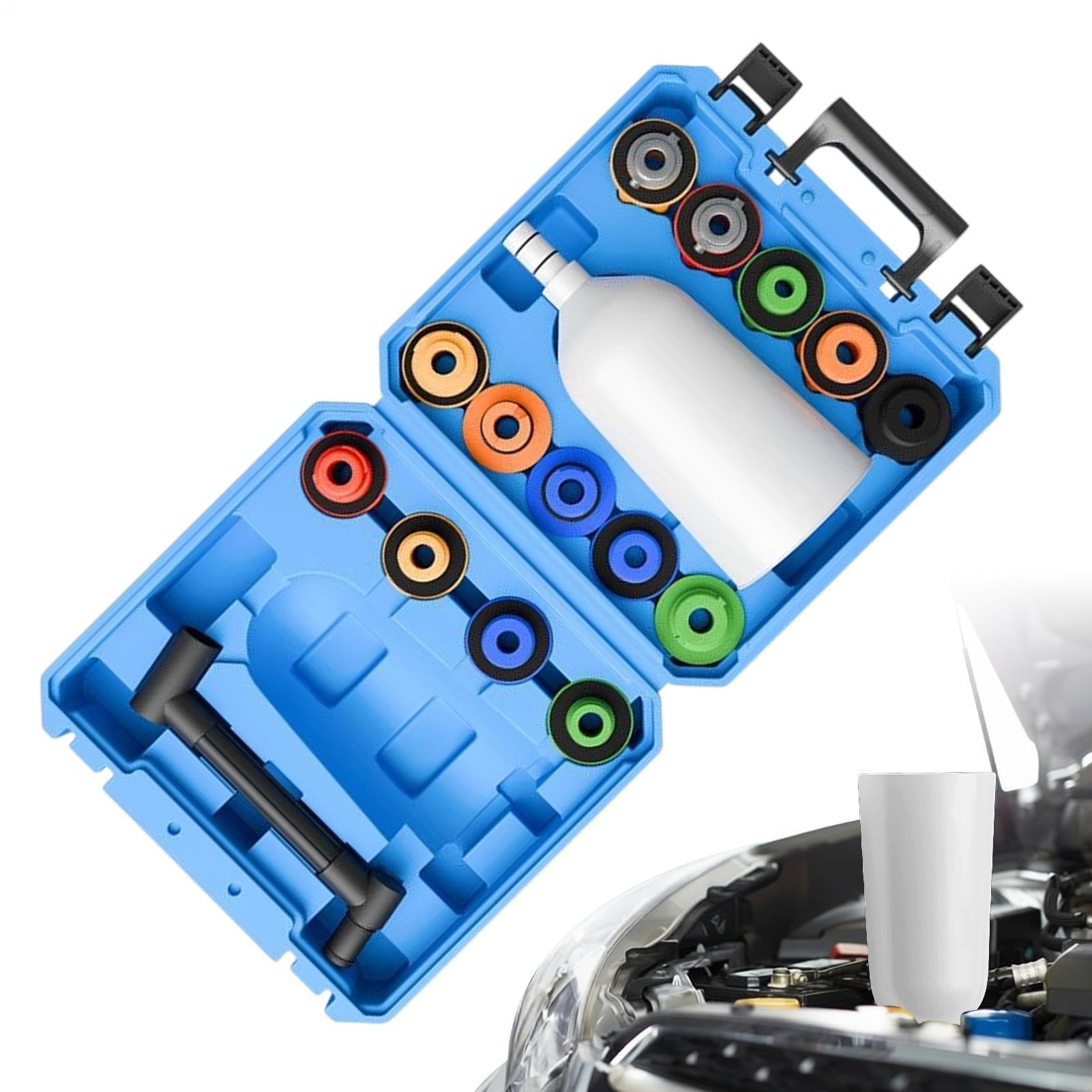 Kit de embudo para aceite motor 16 piezas juego de embudo con purga | Kit de embudo de purga de refrigerante Para Vehículo SUV RV De Refrigeración Del Motor Purga Repar