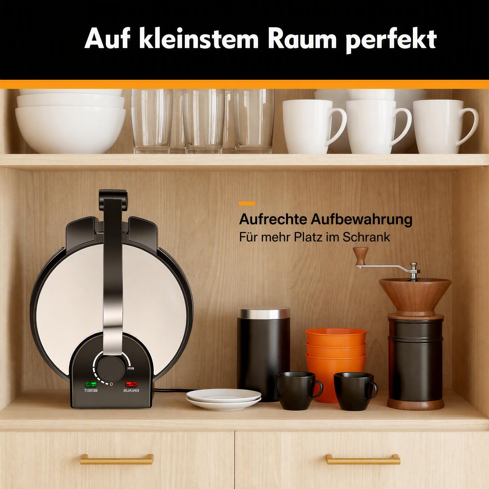 Roti Maker 1200W Tortilla Presse mit Temperaturregler