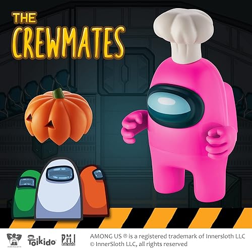 Miniatura 6 de P.M.I. Figura de acción de Among Us, uno de los cuatro coleccionables de 4.5 pulgadas de alto, juguetes Among Us y mini juguetes jugables, compañero