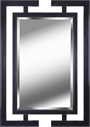 Kenroy Home Espejo de pared casual 41 pulgadas de altura 075 pulgadas de largo 29 pulgadas de ancho con negro brillante Kenroy Home Espejo de pared casual 41 pulgadas de altura 075 pulgadas de largo 29 pulgadas de ancho con negro brillante
