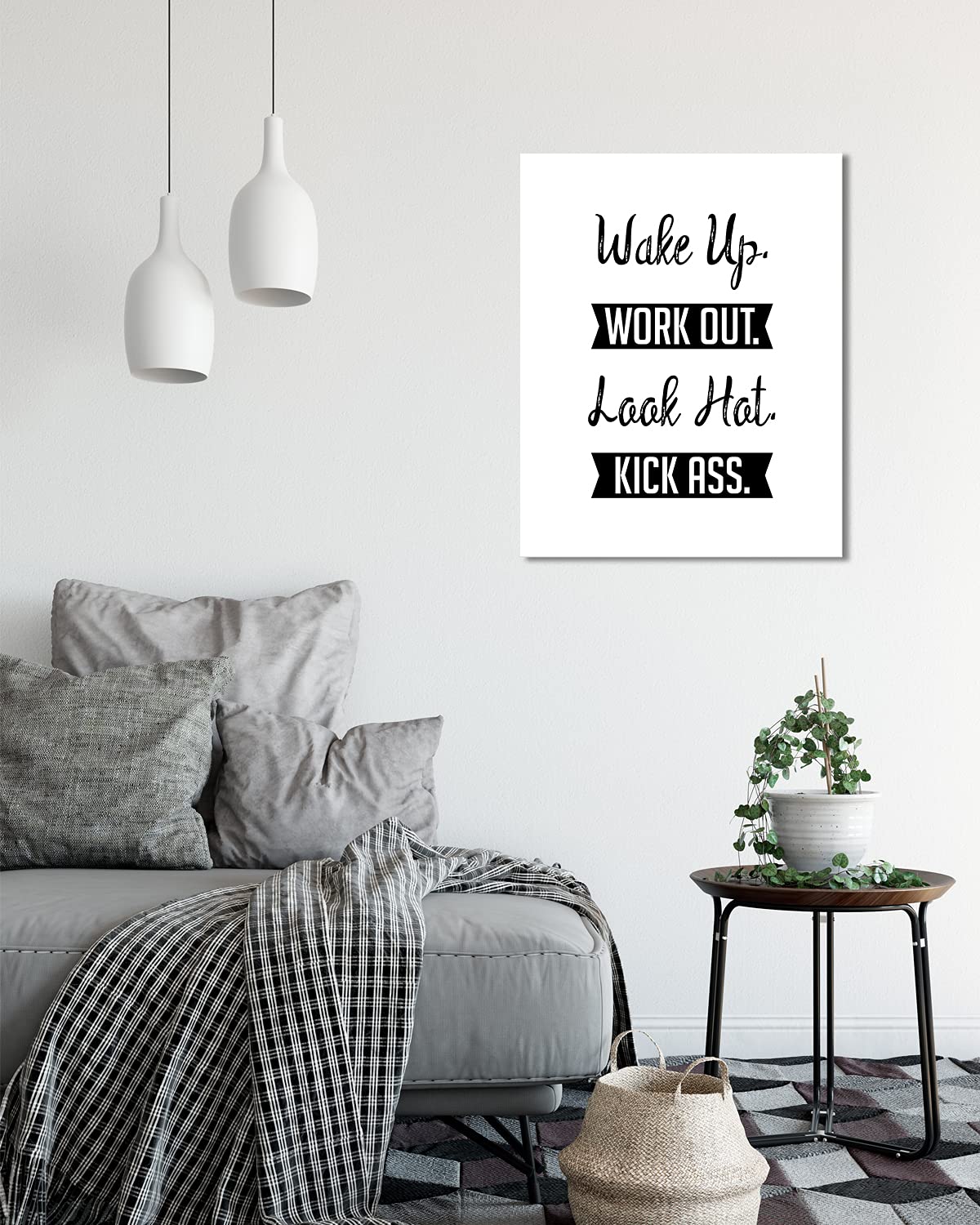 Toile Murale Damdekoli - Motivation Spartiate - Affiche Inspirante Gym Fitness - Neuve
