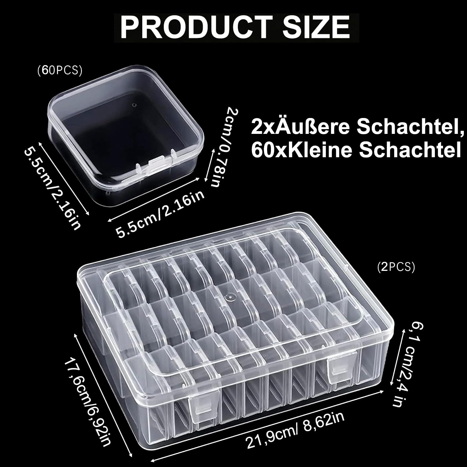 UUKAIII Petit Organisateur de Perles, 60 Petite Boite Rangeent Transparente avec Couvercles UUKAIII Petit Organisateur de Perles, 60 Petite Boite Rangeent Transparente avec Couvercles