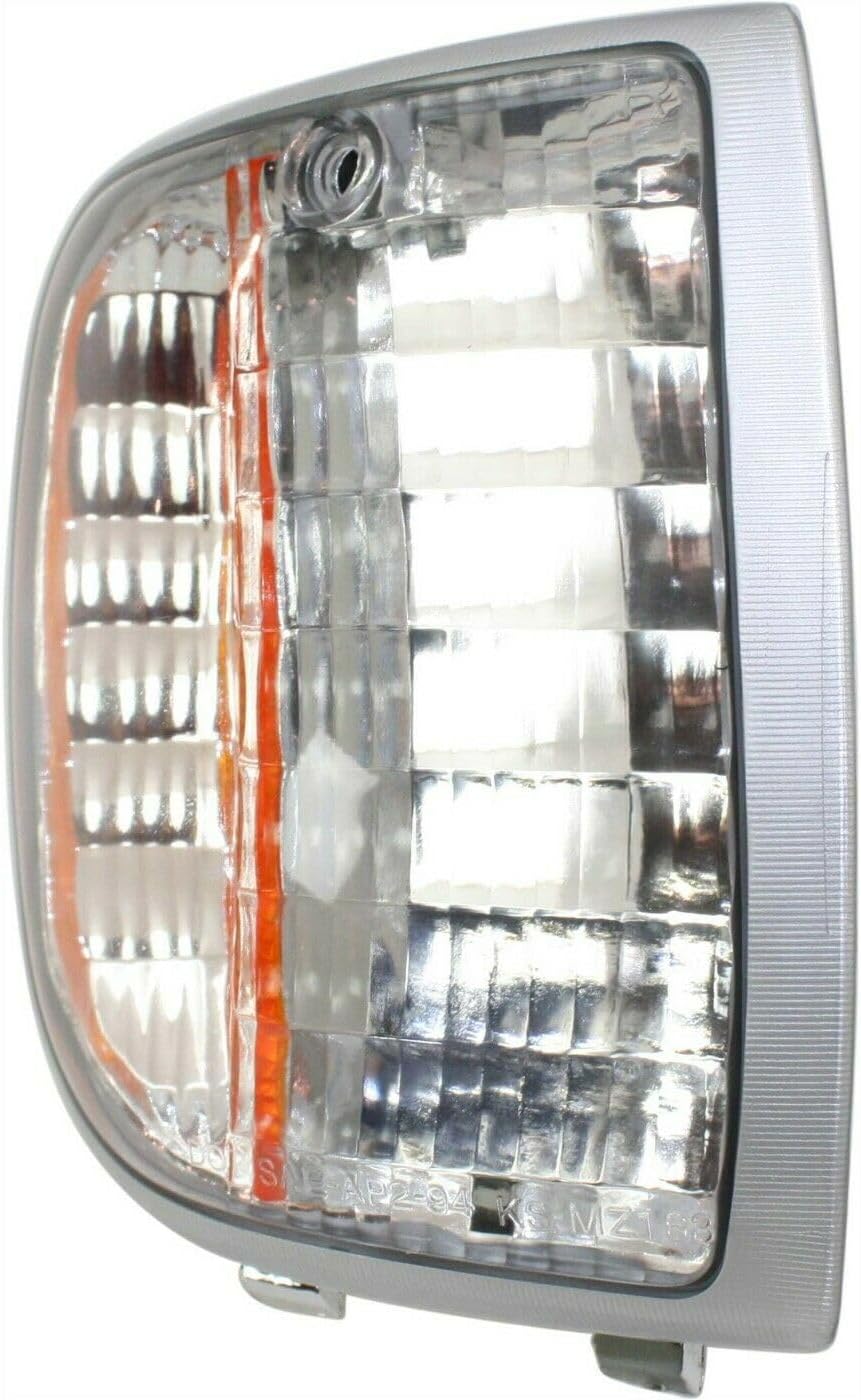 Turn Signal Light 2pcs Driver Passenger Side Plastic Lens Clear & Amber Corner Lamps