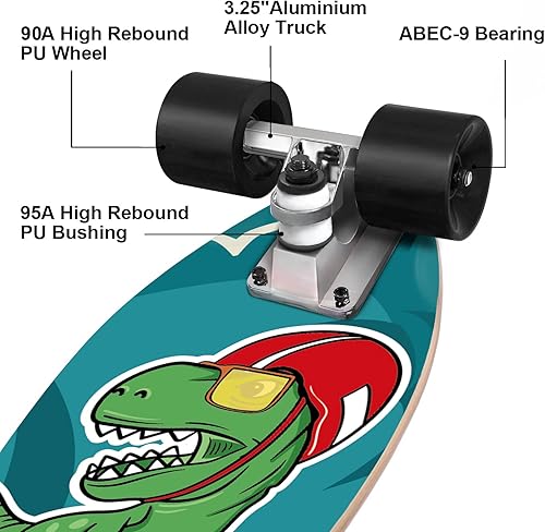 Miniatura 3 de KO-ON Skateboard Complete Skateboards 22 Inch Mini Cruiser Skateboards for Beginners Kids Boys and Girls