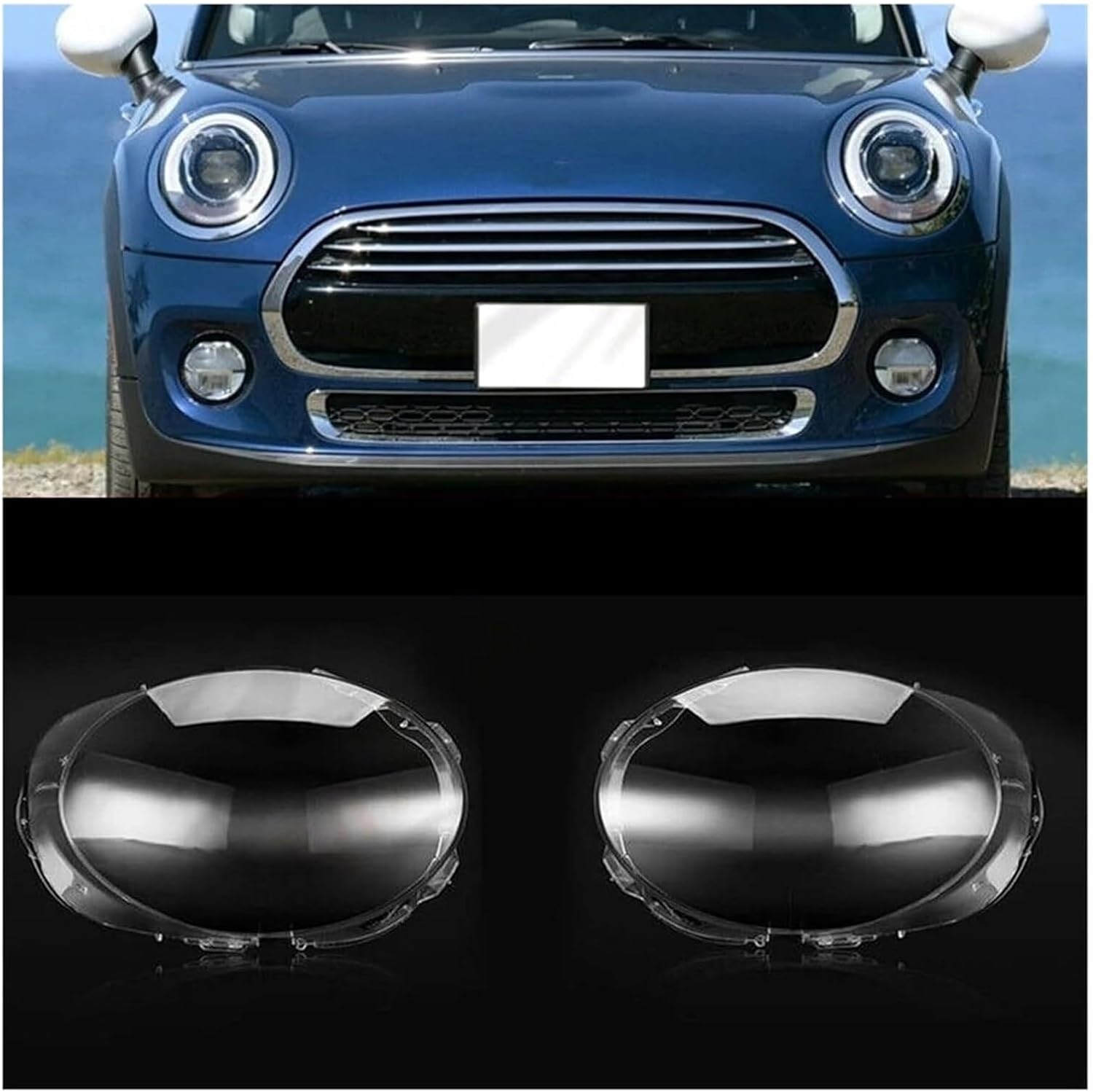 Car Headlight Lens Replacement for BMW For Mini F56 2014 2015 2016 2017 2018 Car Headlight Lens Cover Lamp Transparent Shell