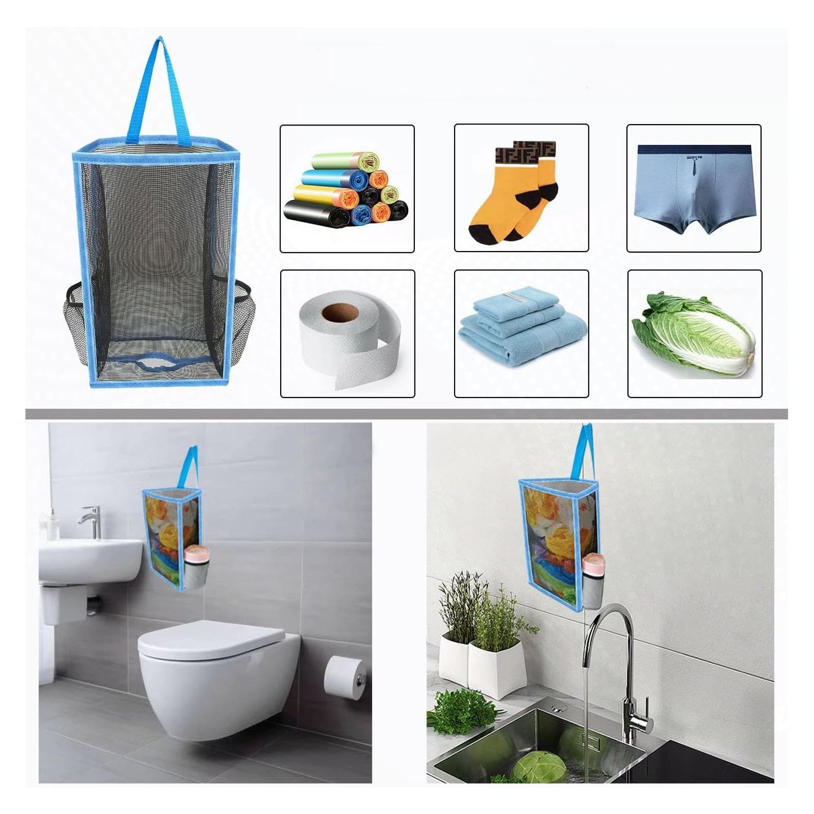 Kitchen Organizer 1 Pezzo Porta Sacchetto Di Plastica, Borsa Di Stoccaggio Per Porta Borse - Foto 5