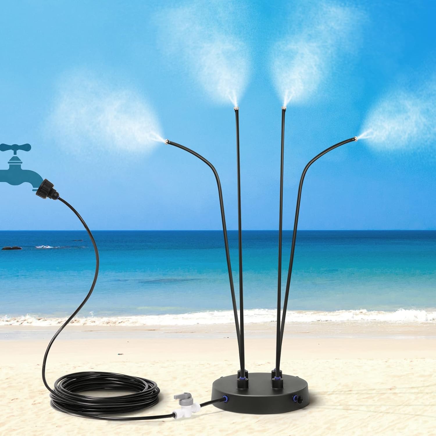 HOMENOTE Stand Misting Cooling System 26.2FT (8M) Misting