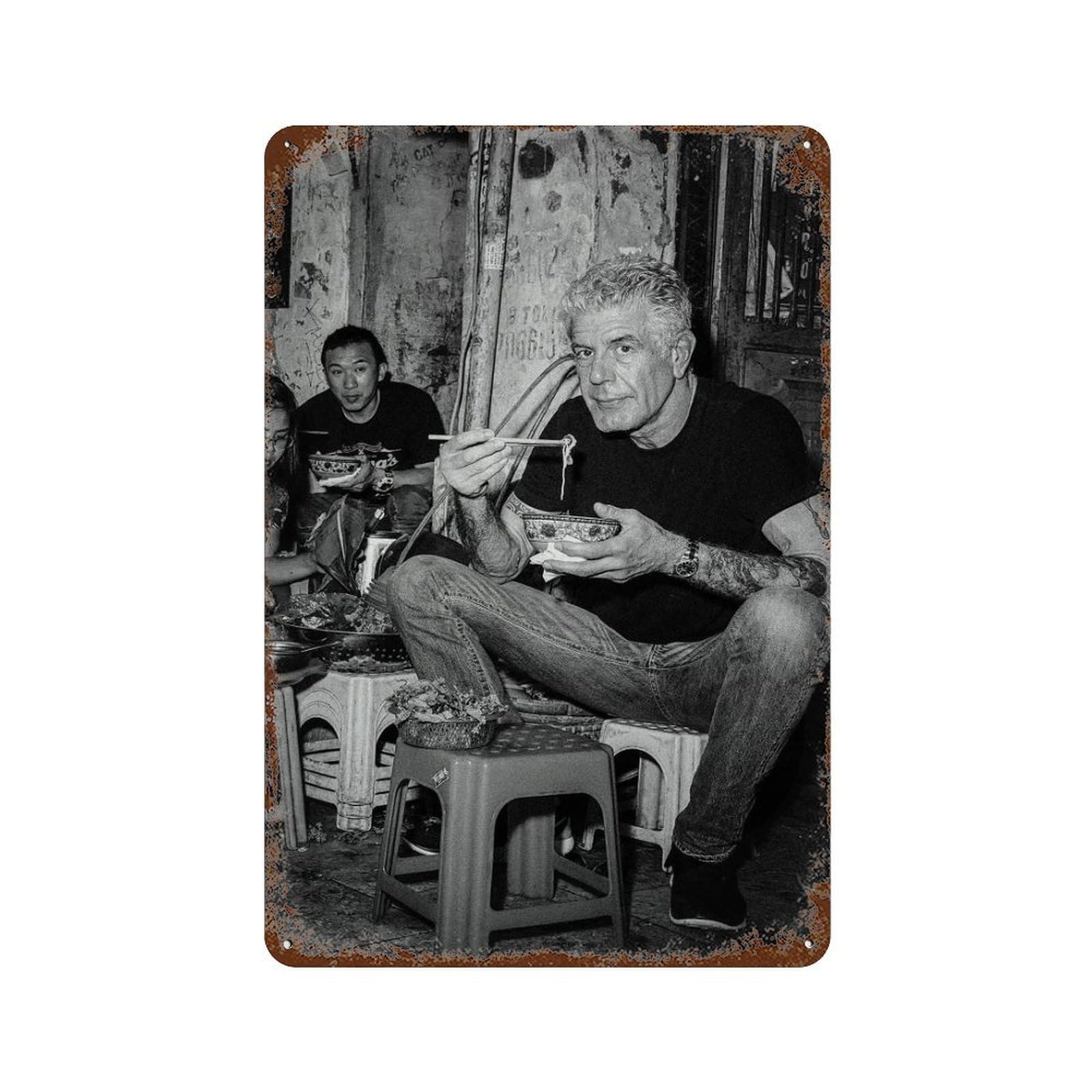 xiaoxiaoshen Anthony Bourdain Print1 Wall Decor Art Metal Tin Poster Modern Home Decor Art Home Bar Shop Decorations Vintage Sign 30x20cm
