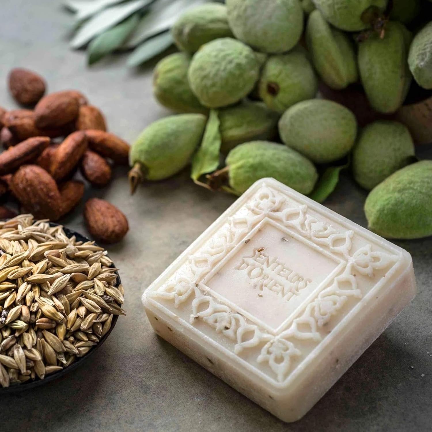 Senteurs d'Orient Almond Exfoliant Soap, Ma'amoul, 2.6 oz