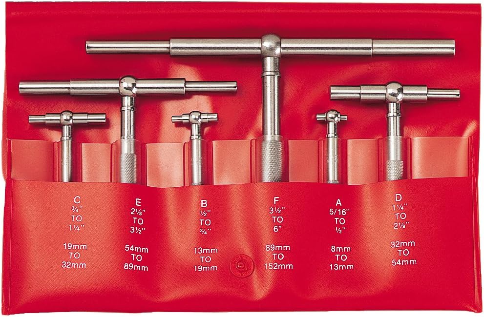 🛒 Crazy Deals Starrett S579HZ Self Centering Telescoping Gauge With 2 Telescoping Arms Set, 5/16- 6 Range, 2-3/8 - 3-1/4 Handle Length (6 Pieces) Best Quality 🔥 Starrett S579HZ Self Centering Telescoping Gauge With 2 Telescoping Arms Set, 5/16- 6 Range, 2-3/8 - 3-1/4 Handle Length (6 Pieces)