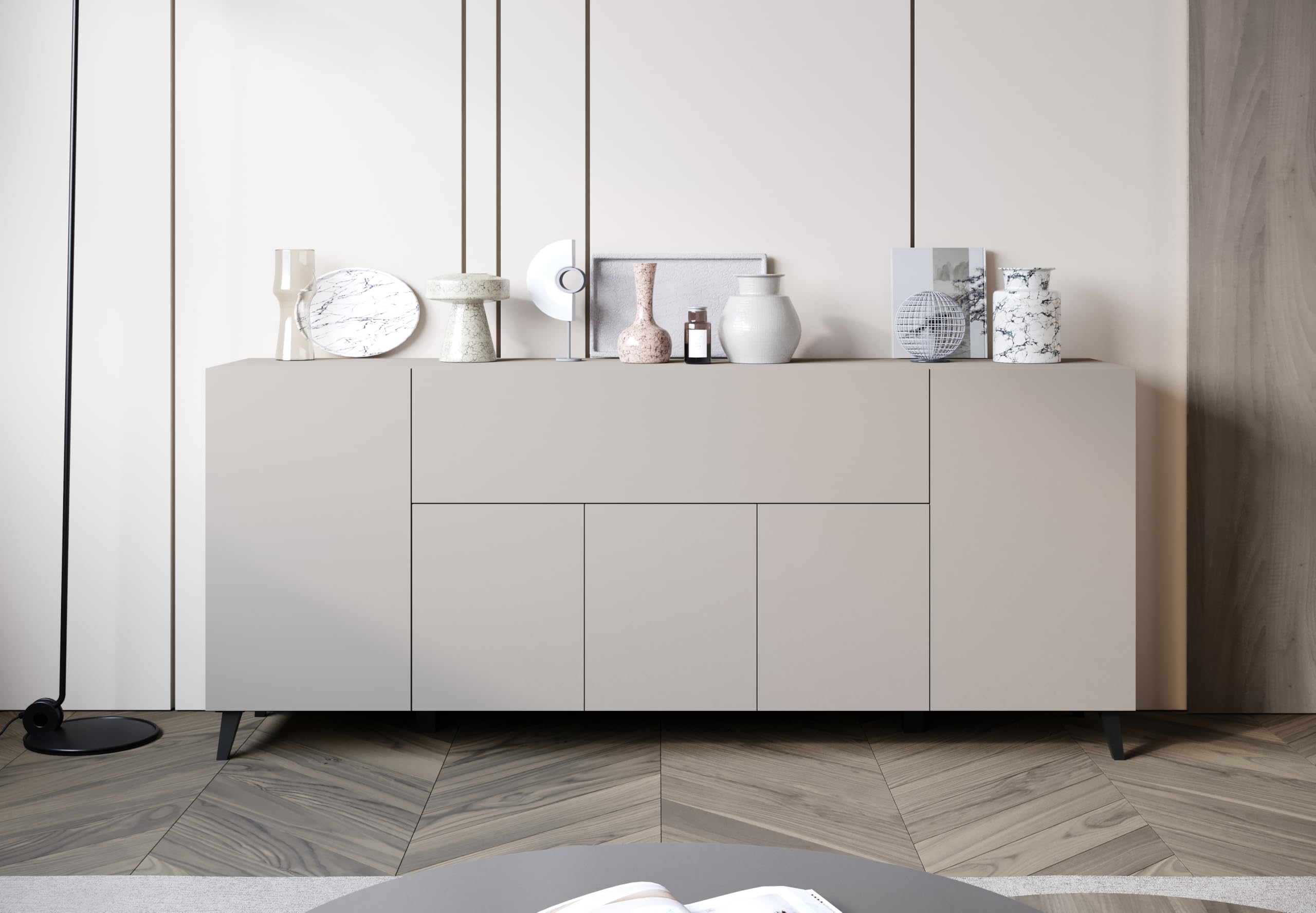 Cajonera Armario Interior Phuket 180 x 76 cm - Comoda Dormitorio de Gran Capacidad - Cómoda Dormitorio para el Salón, el Vestíbulo - Sinfonier Grande