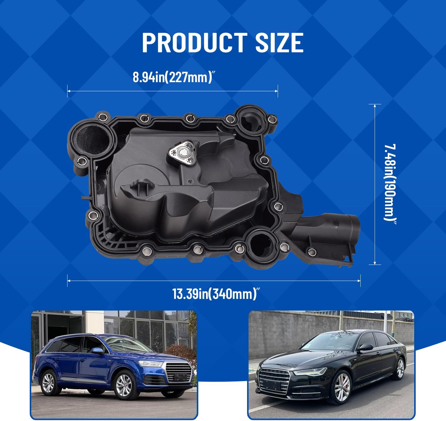 06E103547N Engine Crankcase Vent Valve Oil Separator Compatible with Q7 2017-2019, A6 2017-2018, A7 2016-2018, A8 2015-2018 - Quattro Models Replaces#06E103547AF 06E103547AD