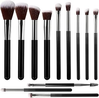 Juego de 12 brochas de maquillaje, kit de her...