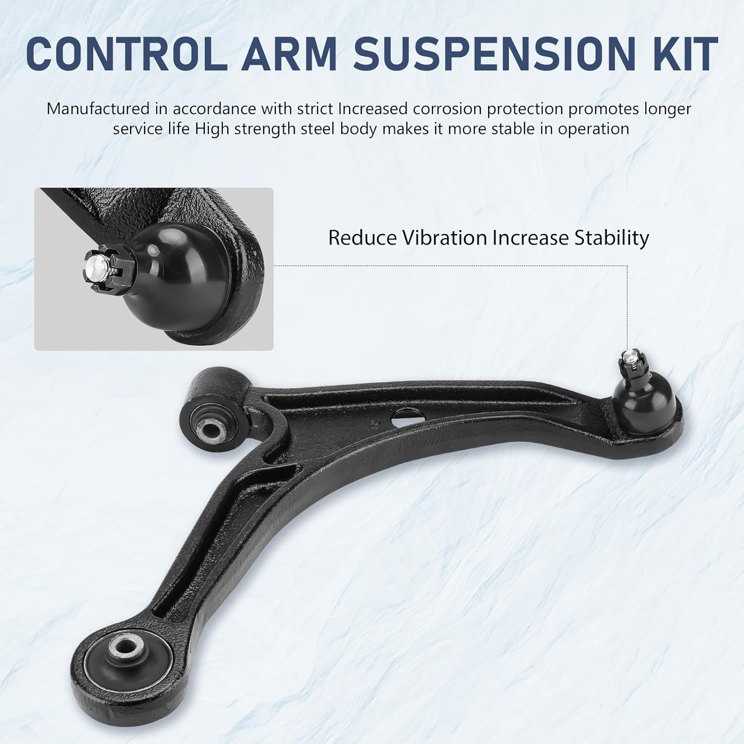 8pc Front Lower Control Arms Kit Fit for 2001-2005 Acura MDX 2003-2005 Honda Pilot with Ball Joints Sway Bar End Links Outer Inner Tie Rods