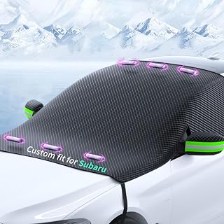 Custom fit for Subaru Windshield Snow Covers, 8 Layers WAaterproof Windproof Protection, UV, Winter Magnetic Windshield Frost Cover, for Subaru Accessories (for Subar-u Outback)