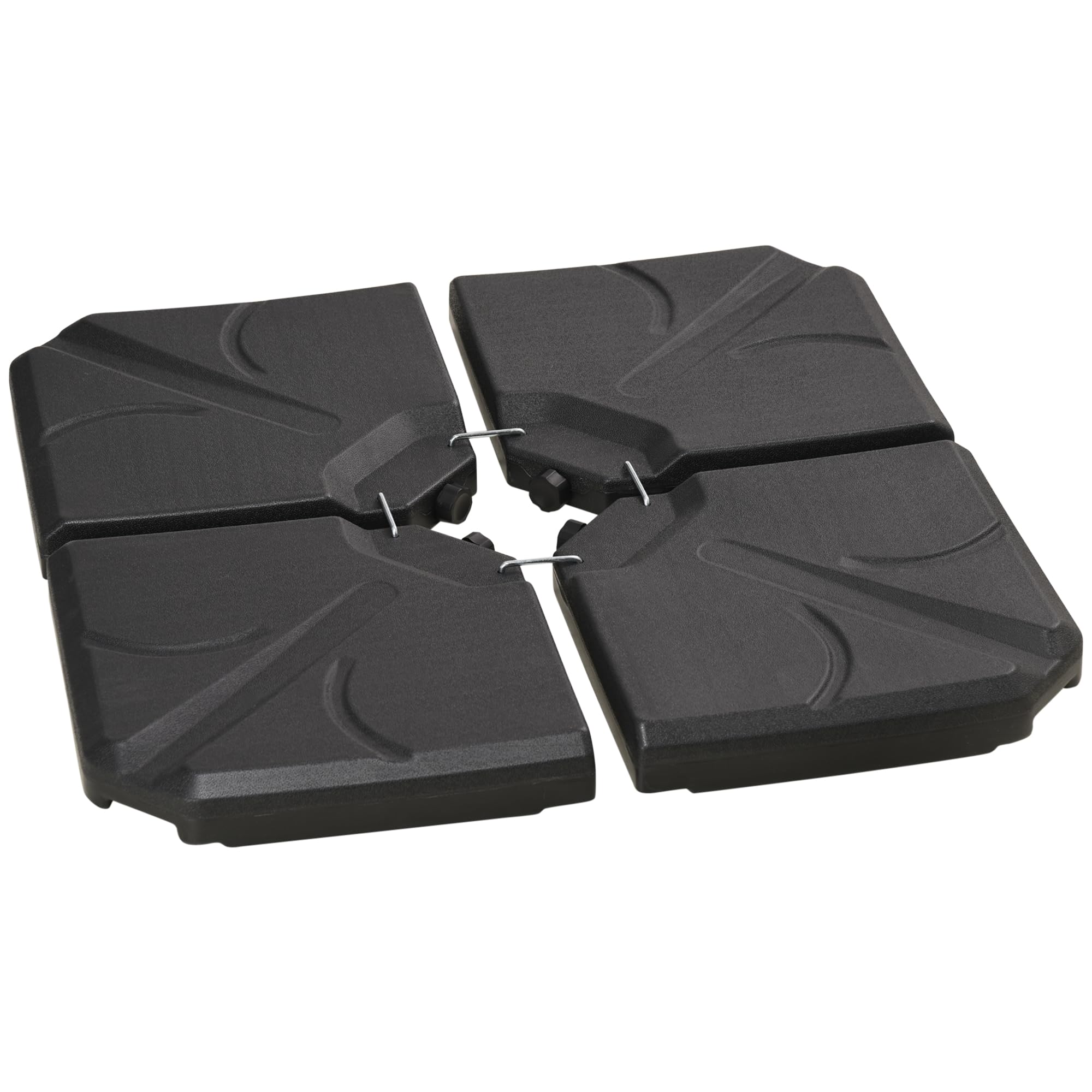 Outsunny Sonnenschirmständer für Ampelschirm Befüllbar 18/14kg Schwarz