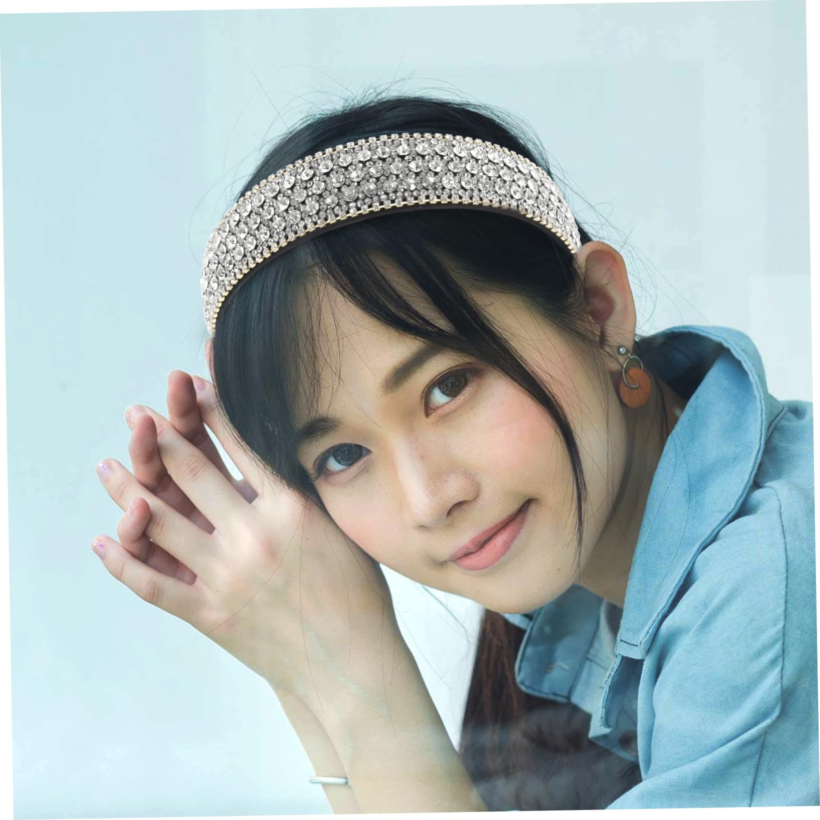 FRCOLOR 4 Diademas Para Mujer y Niña Con Diamantes De Imitación Diademas Con Para Mujer Con Joyas Para Para El Para