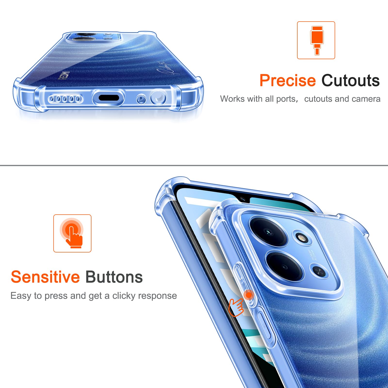 Ivoler Silikon Hülle Für Xiaomi Mi 10 5G – Transparent, Stoßfest, Kratzfest – Mit Schutzecken, Dünn & Flexibel