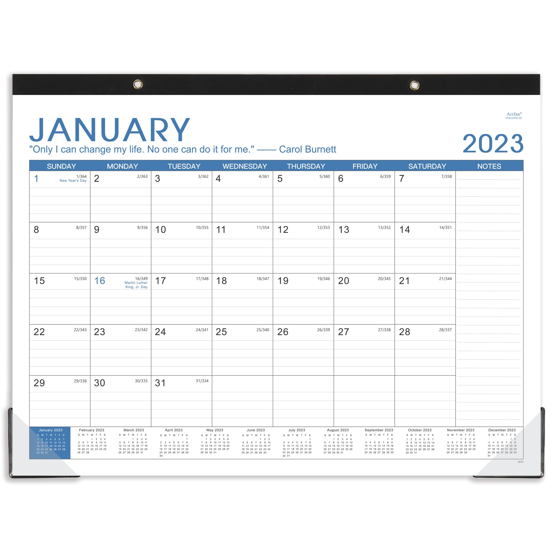 Amazon.com : 2023 Desk Calendar - Large Desk Calendar 2023, Jan. 2023 -  Dec. 2023, 22" x 17", 12 Months Planning, Large Ruled Blocks, Tear Off  Design, 2 Corner Protectors & 2 Hanging Hooks - Blue : Office Products