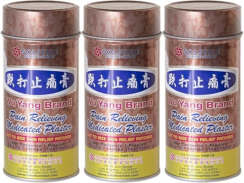 Yeso medicado para aliviar el dolor (alivio del dolor muscular, dolor en las articulaciones, dolor de espalda, lesiones deportivas) (3 latas)