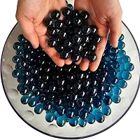 Bolinhas de Gude Azul de Vidro Lisa, 200 Unidades, Bola Burca Fubeca Bila