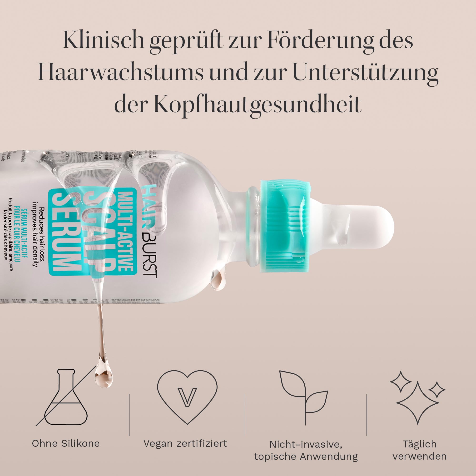 HAIR BURST Haar & Kopfhaut Serum - Rosmarinöl & Capixyl, Haarwachstum