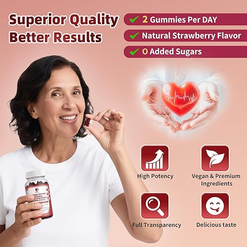 Miniatura 9 de Paquete de 2 gomitas de pimienta de cayena 16 en 1 - Complejo de suplementos de capsaicina 20 veces con moringa, espino y raíz de remolacha, además