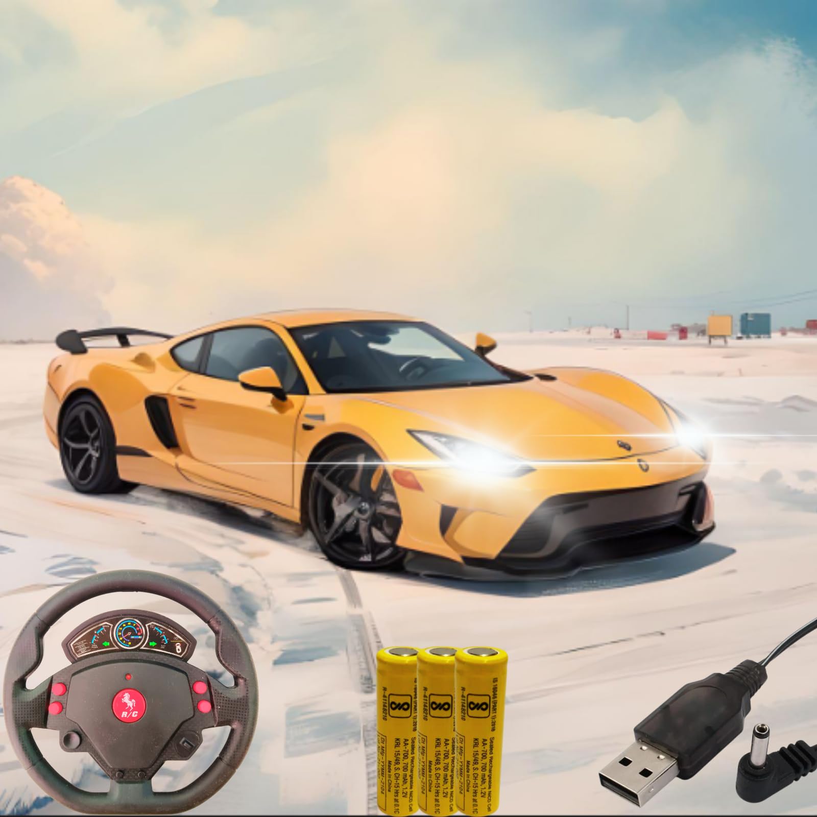 VEZIMON® 1:24 Gravity Sensor Steering Remote Control RC Car with LED Lights - Suitable for Kids Age 4+ (Yellow) (B0C8ZNSXXY) Amazon Price History, Amazon Price Tracker