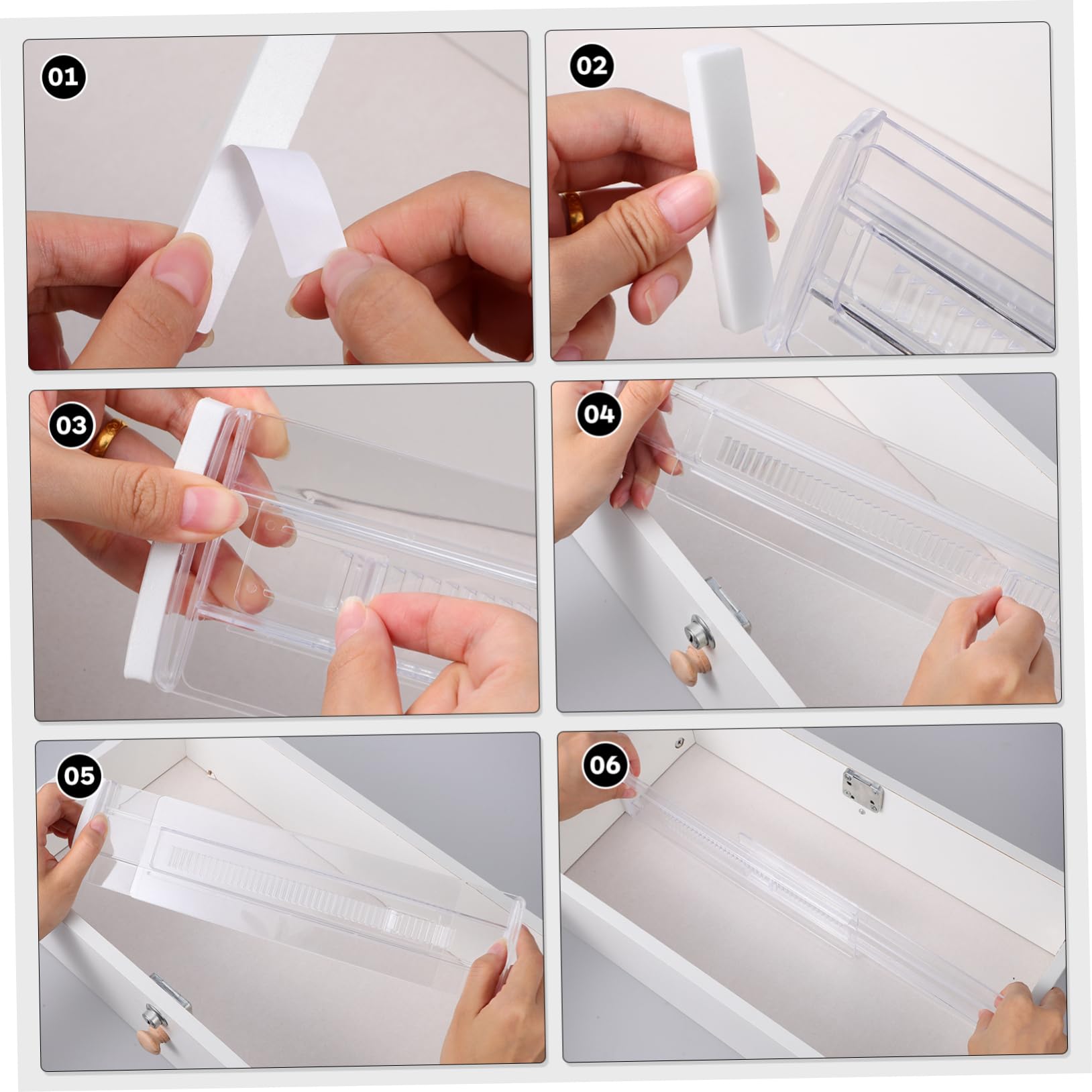 6stücke Schubladenteiler Aus Kunststoff Verstellbar Erweiterbar Für Kommoden Küche Und Schlafzimmer Transparente Schubladenteiler Zum Organisieren
