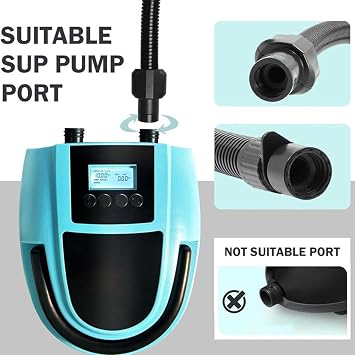 Paddle Board Pump Adapter Set - Inflatable Inflator Attachment, Universal Converter Hose Kit with Multiple Nozzles, Rapid Connection Tool, Connector Accessory for Surfboard Raft Kayak