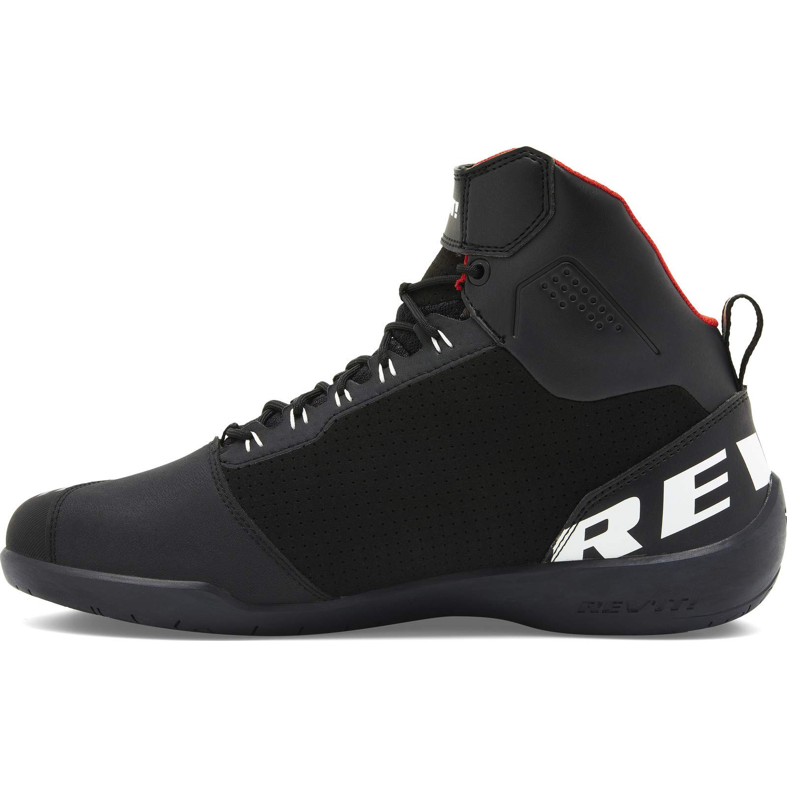 REV'IT! Revit G-Force Motorradschuhe, schwarz/rot/weiß, 45 | Leder